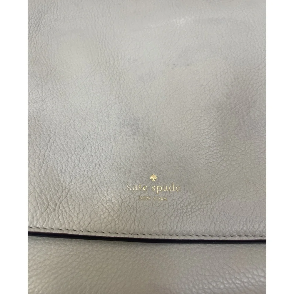 Kate Spade Atwood Place Adair Gray Leather Shoulder Bag *Some‎ Light Scratches*